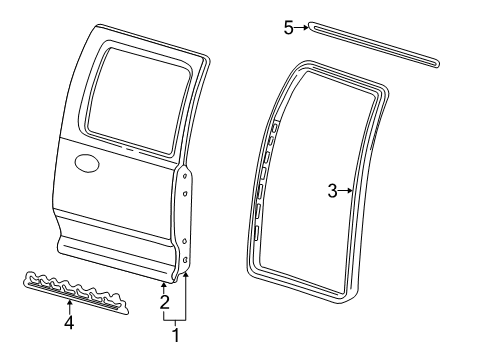2002 Lincoln Blackwood Door & Components Diagram 2 - Thumbnail
