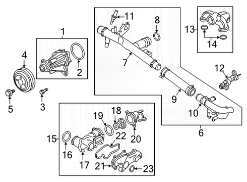 2021 Ford F-150 Pulley Screw Diagram for 4R8Z-6A345-A