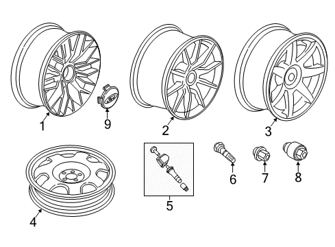 2016 Ford Mustang Wheels & Trim Diagram 5 - Thumbnail