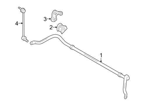 2024 Ford E-Transit Stabilizer Bar & Components Diagram