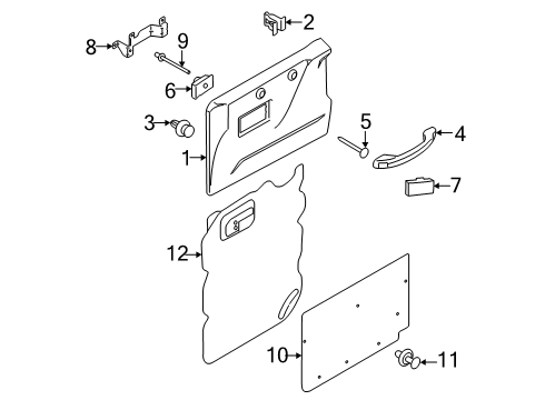 2025 Ford Transit-150 Interior Trim - Side Door Diagram 5 - Thumbnail