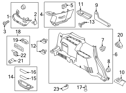 2018 Ford Explorer Interior Trim - Quarter Panels Diagram 2 - Thumbnail