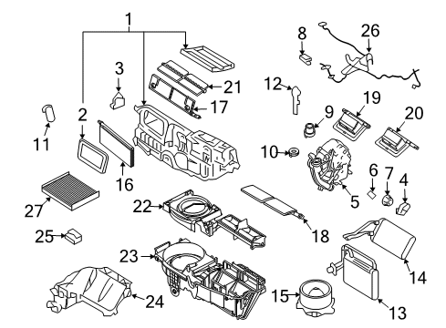 2012 Ford Fusion Blower Motor & Fan Diagram 3 - Thumbnail