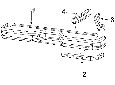 1986 Ford F-150 Bumper Assembly - Rear Diagram 3 - Thumbnail