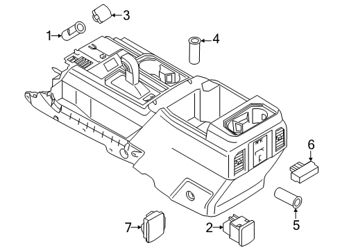2025 Ford F-150 Lightning Front Console Diagram 2 - Thumbnail