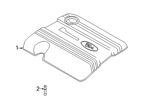 2012 Ford Escape Engine Appearance Cover Diagram