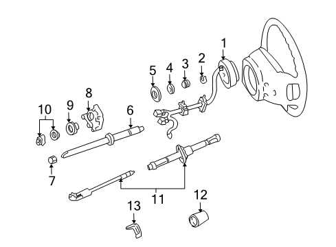 1998 Ford F-150 Shaft & Internal Components Diagram