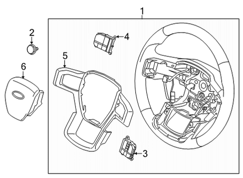 2024 Ford F-150 Steering Wheel & Trim Diagram