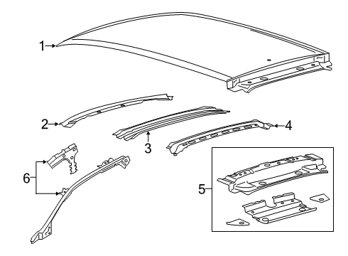 2019 Lincoln Nautilus Roof & Components Diagram