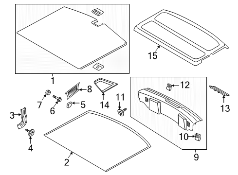 2024 Lincoln Corsair Interior Trim - Rear Body Diagram