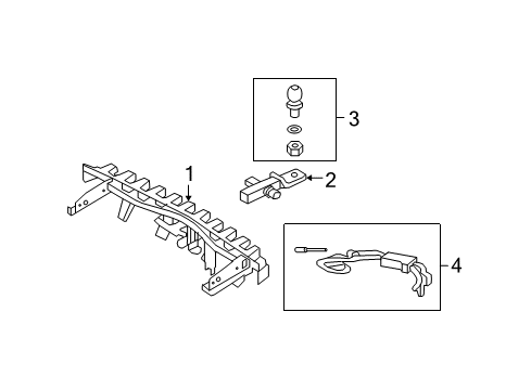 2011 Mercury Mariner Tow Hook & Hitch Diagram