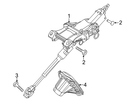 2018 Lincoln MKZ Steering Column Assembly Diagram 2 - Thumbnail