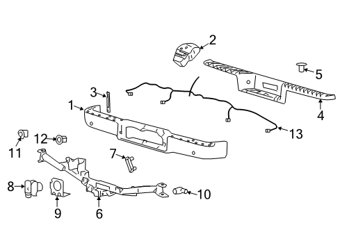 2007 Lincoln Mark LT Bumper & Components - Rear Diagram