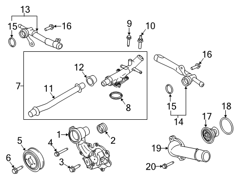 2019 Lincoln Nautilus Tube Gasket Diagram for FT4Z-8507-B