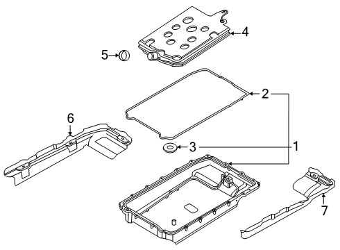 2020 Ford Explorer Case & Related Parts Diagram