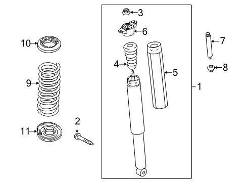 2017 Ford Escape Shocks & Components Diagram