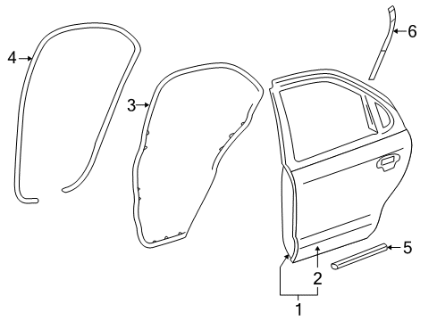 2009 Mercury Sable Door & Components Diagram