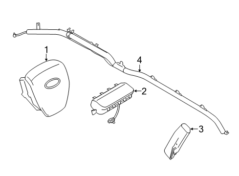 2022 Ford F-350 Super Duty Supplemental Restraint System Diagram