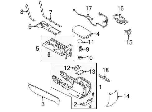 2011 Lincoln MKZ Console Diagram 2 - Thumbnail