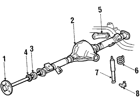 1988 Ford Thunderbird Rear Suspension Components Diagram