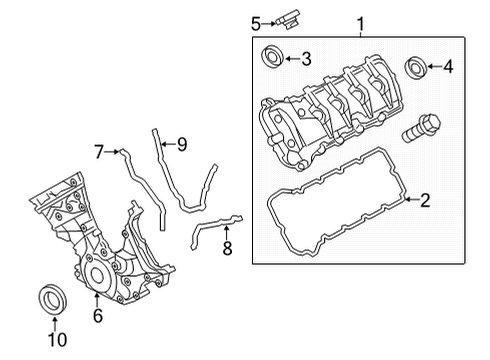 2021 Ford Mustang Valve & Timing Covers Diagram