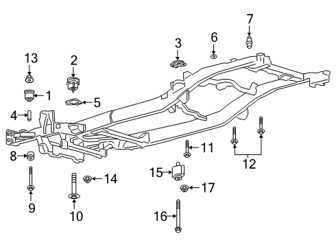 2022 Ford Ranger Damper Assembly Diagram for MB3Z-5D008-A