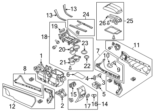 2014 Lincoln MKX Socket Cap, Charcoal, Front Driver Side Diagram for BB5Z-19A487-AB