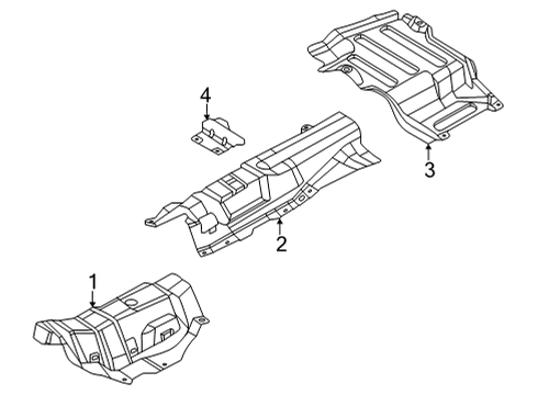 2025 Ford Maverick Heat Shields Diagram