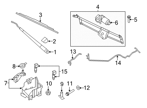 2016 Ford Expedition Wiper & Washer Components Diagram 3 - Thumbnail