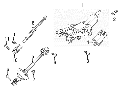 2016 Ford Mustang Steering Column Assembly Diagram