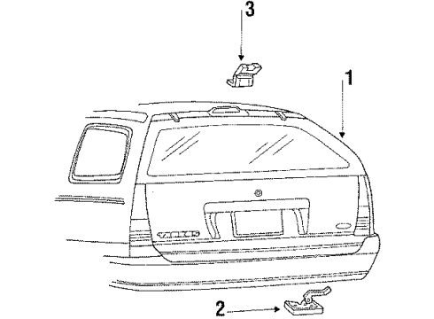 1990 Ford Taurus Gate & Hardware Diagram
