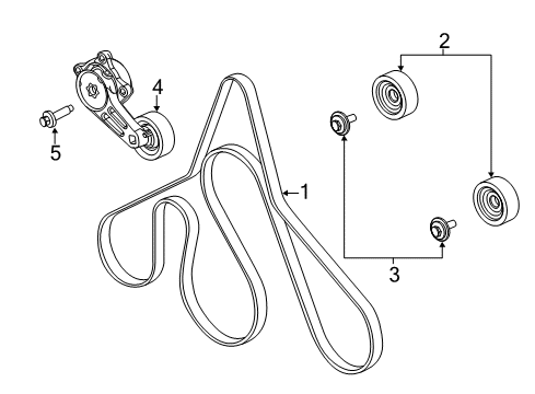 2014 Ford F-150 Belts & Pulleys - Belts Diagram 3 - Thumbnail