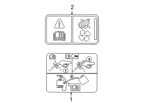 2013 Lincoln MKS Information Labels Diagram