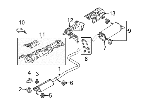 2018 Ford Fiesta Exhaust Components Diagram