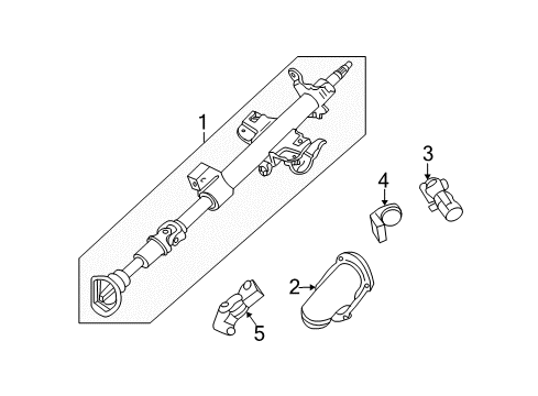 2006 Mercury Mariner Steering Column Assembly Diagram 2 - Thumbnail