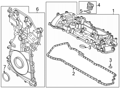 2024 Lincoln Corsair Valve & Timing Covers Diagram