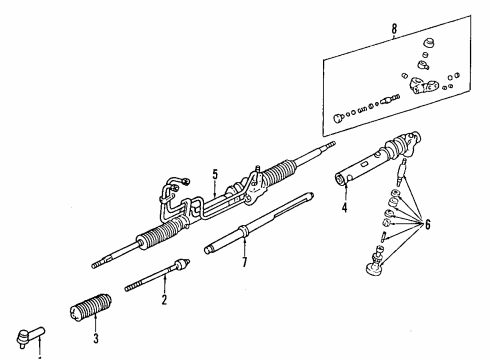 1992 Mercury Capri Steering Gear Diagram for E7GZ3504B
