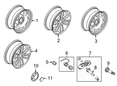 2025 Ford F-150 Wheels Diagram 2 - Thumbnail