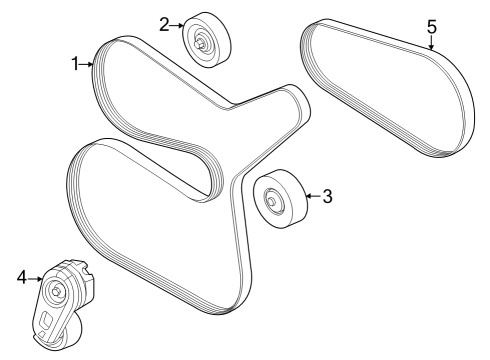 2024 Ford F-350 Super Duty Belts & Pulleys - Belts Diagram 4 - Thumbnail