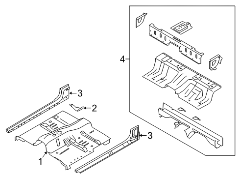 2020 Ford Ranger Floor Diagram 2 - Thumbnail
