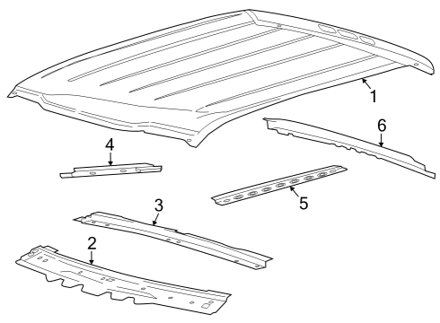 2024 Ford F-150 Roof & Components Diagram 3 - Thumbnail