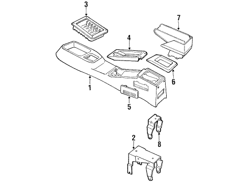 1990 Mercury Topaz Center Console Diagram