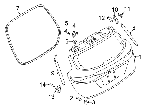 2016 Lincoln MKC Lift Gate Diagram