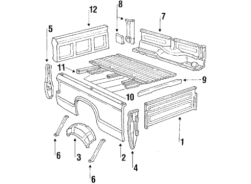 1986 Ford F-150 Pick Up Box Diagram 3 - Thumbnail