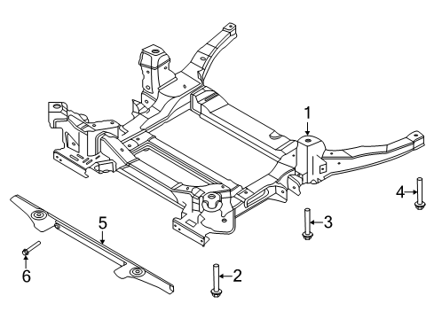 2024 Lincoln Aviator Suspension Mounting - Front Diagram
