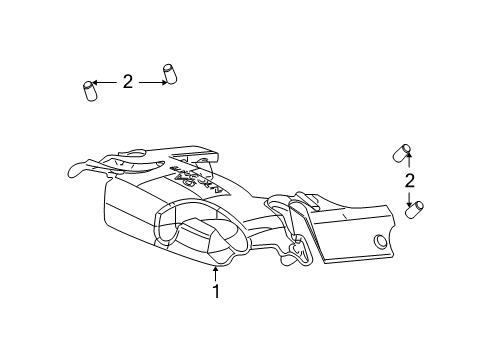 2001 Lincoln LS Cover Assembly Diagram for XW4Z-6A949-AA