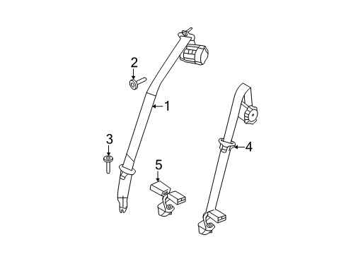 2017 Ford Fiesta Rear Seat Belts Diagram