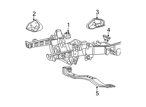 2003 Ford Explorer Sport Trac Engine & Trans Mounting Diagram
