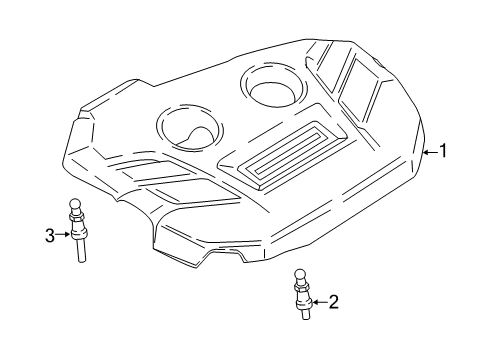 2018 Ford Focus Engine Cover Diagram for G1FZ-6A949-B