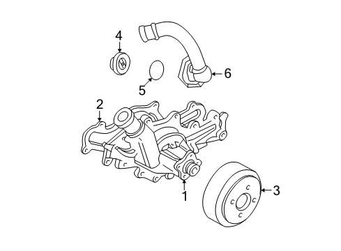 2000 Ford Ranger Thermostat Housing Diagram for F5TZ-8594-AA